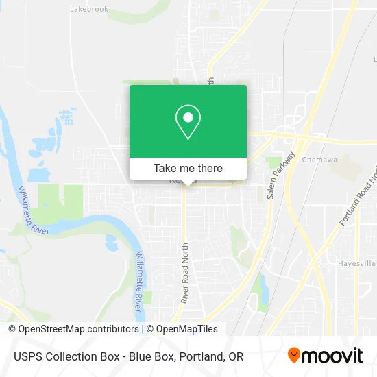 Mapa de USPS Collection Box - Blue Box