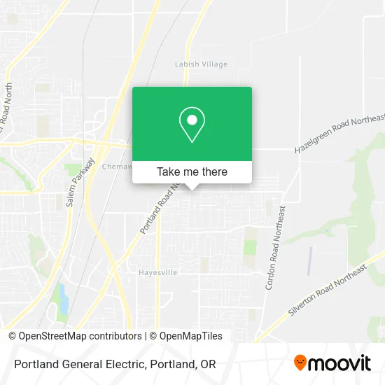 Mapa de Portland General Electric