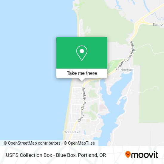 USPS Collection Box - Blue Box map