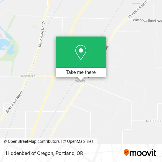 Hiddenbed of Oregon map