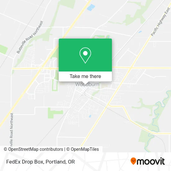 FedEx Drop Box map