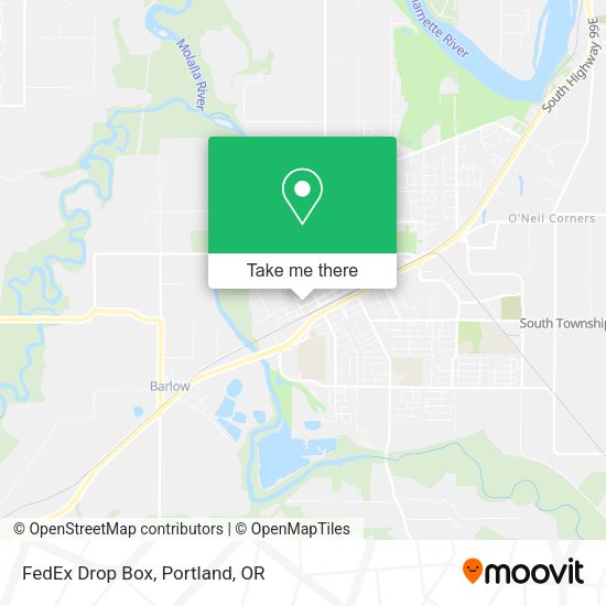 FedEx Drop Box map