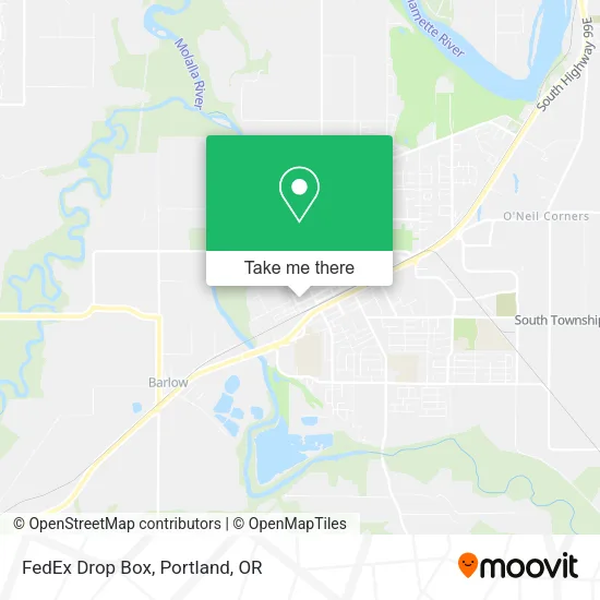 FedEx Drop Box map