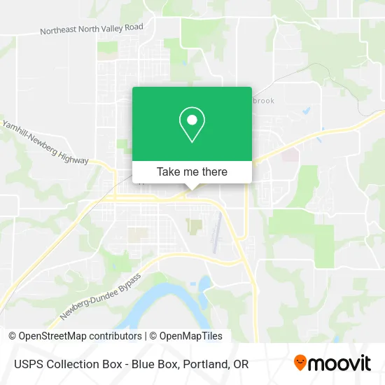 Mapa de USPS Collection Box - Blue Box