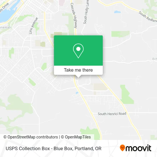 Mapa de USPS Collection Box - Blue Box