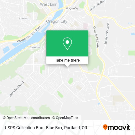 USPS Collection Box - Blue Box map