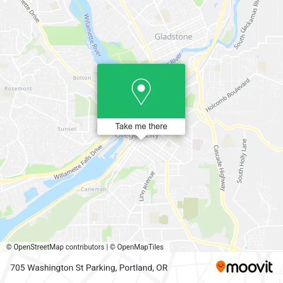 705 Washington St Parking map
