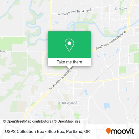 USPS Collection Box - Blue Box map