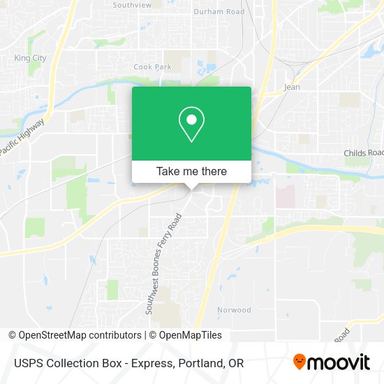 USPS Collection Box - Express map