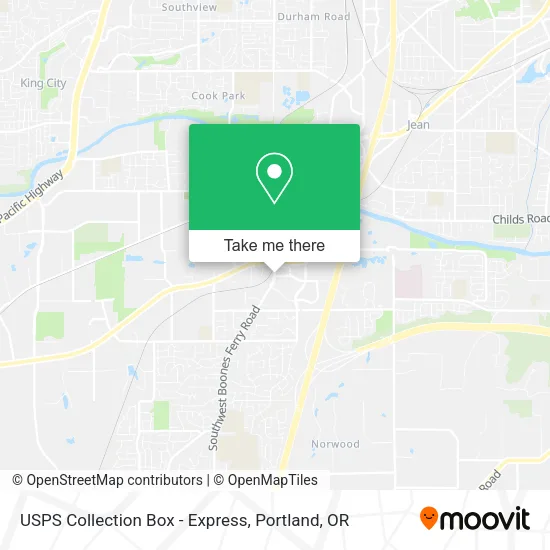 Mapa de USPS Collection Box - Express