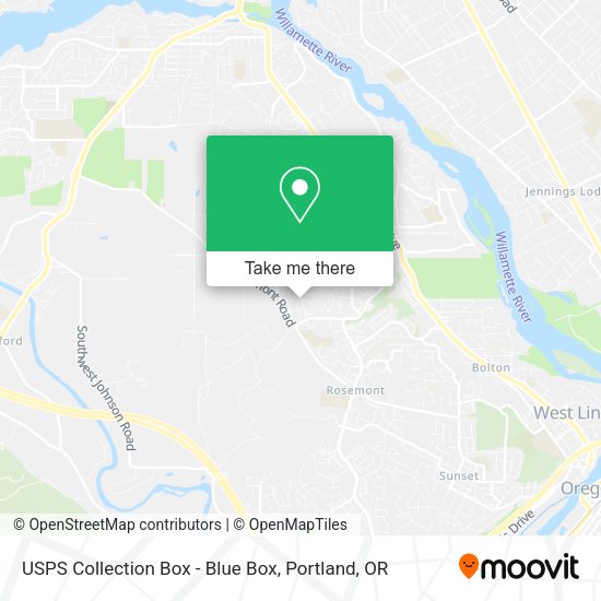 USPS Collection Box - Blue Box map