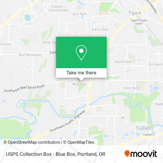 USPS Collection Box - Blue Box map