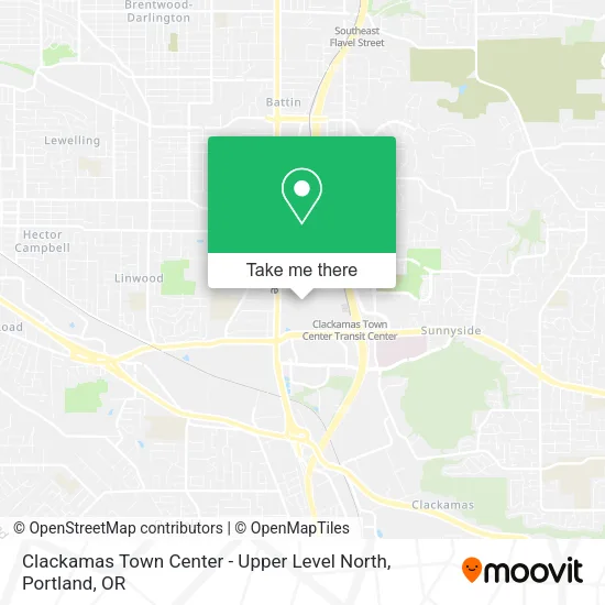 Mapa de Clackamas Town Center - Upper Level North