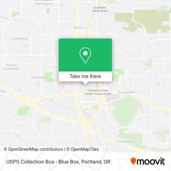 USPS Collection Box - Blue Box map