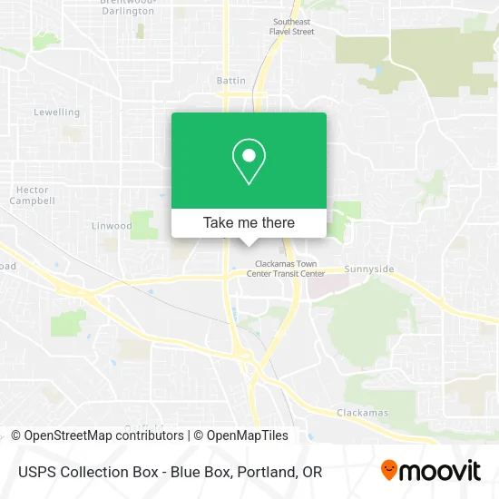 Mapa de USPS Collection Box - Blue Box