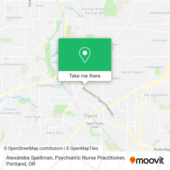 Mapa de Alexandra Spellman, Psychiatric Nurse Practitioner