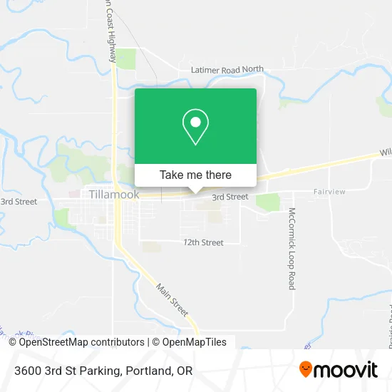 Mapa de 3600 3rd St Parking