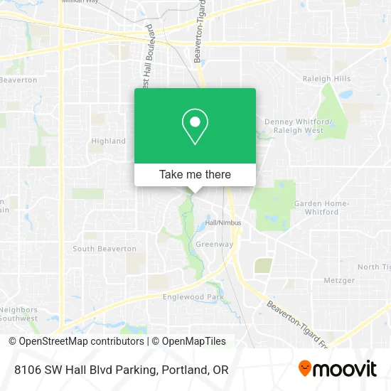 8106 SW Hall Blvd Parking map