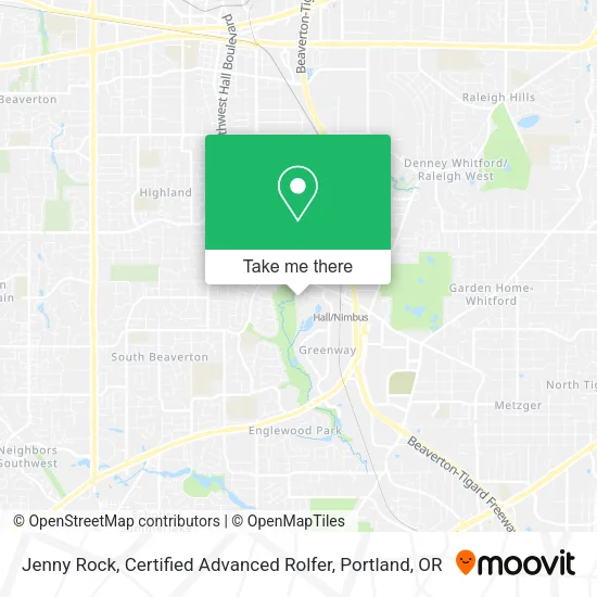 Mapa de Jenny Rock, Certified Advanced Rolfer