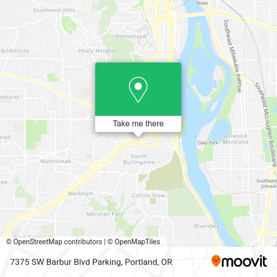 Mapa de 7375 SW Barbur Blvd Parking
