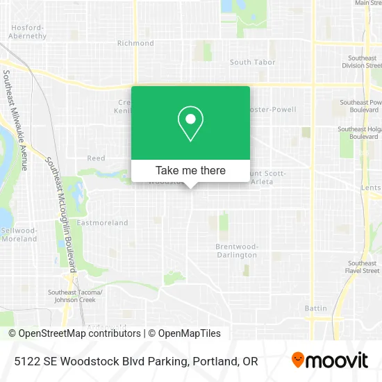5122 SE Woodstock Blvd Parking map
