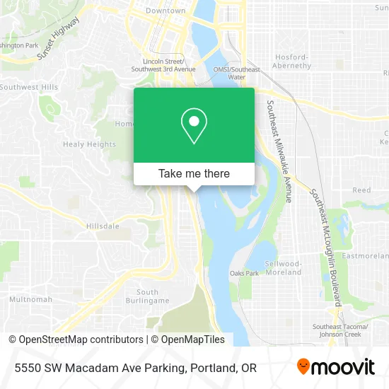Mapa de 5550 SW Macadam Ave Parking