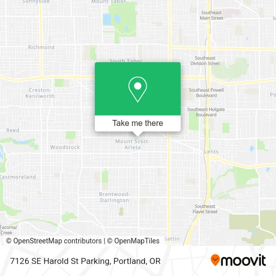 7126 SE Harold St Parking map