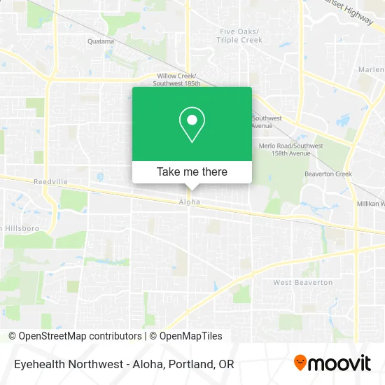 Eyehealth Northwest - Aloha map
