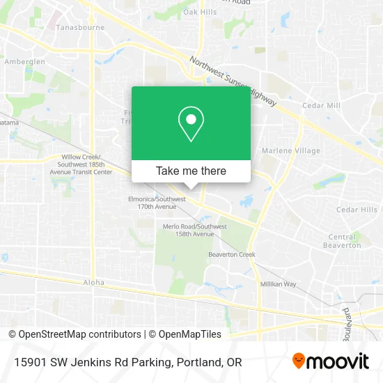 15901 SW Jenkins Rd Parking map