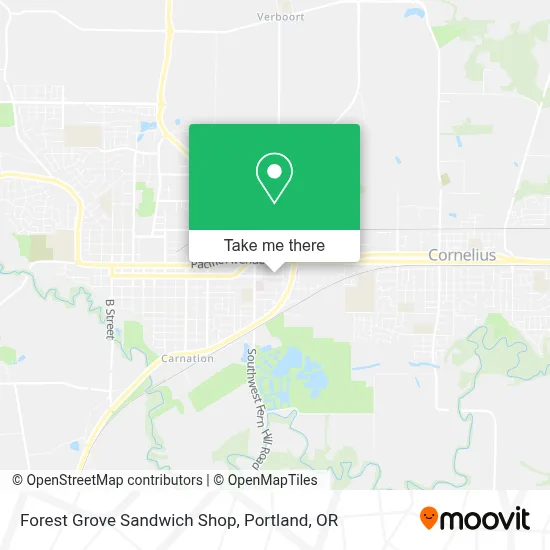 Forest Grove Sandwich Shop map