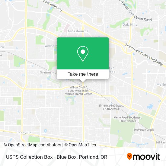 USPS Collection Box - Blue Box map