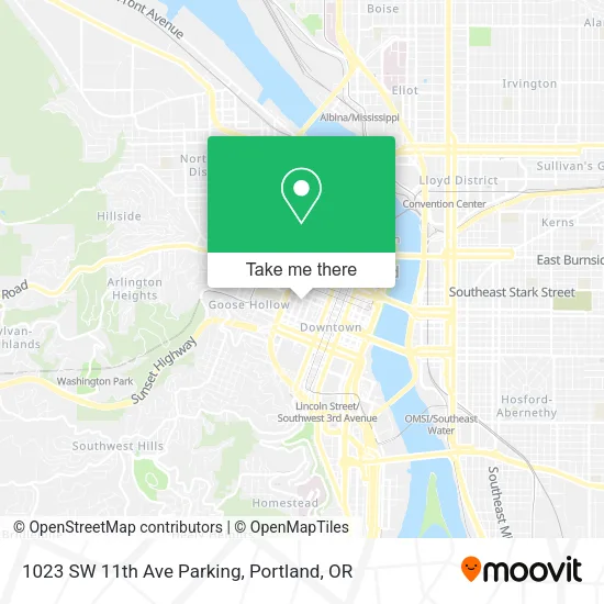 Mapa de 1023 SW 11th Ave Parking