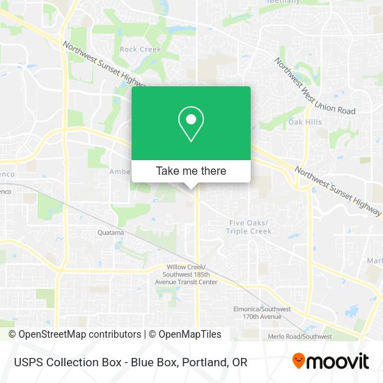 USPS Collection Box - Blue Box map