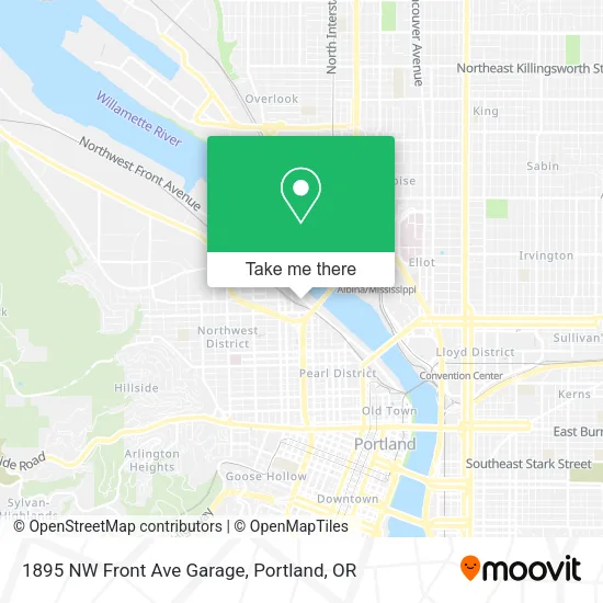 Mapa de 1895 NW Front Ave Garage