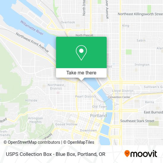 USPS Collection Box - Blue Box map