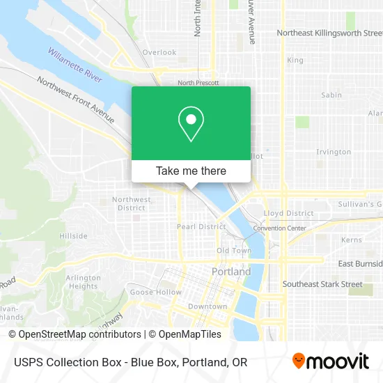 USPS Collection Box - Blue Box map