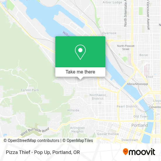 Pizza Thief - Pop Up map