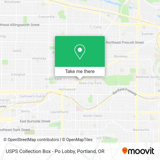 USPS Collection Box - Po Lobby map