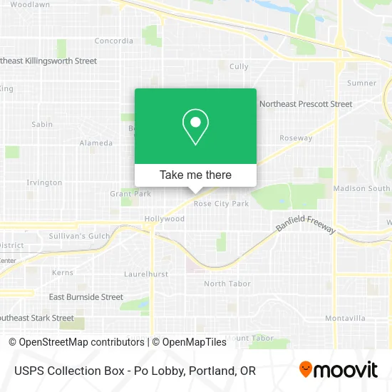 Mapa de USPS Collection Box - Po Lobby
