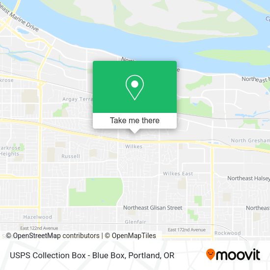 USPS Collection Box - Blue Box map