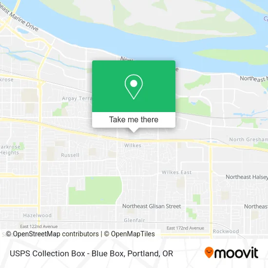 USPS Collection Box - Blue Box map