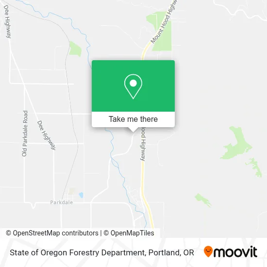 State of Oregon Forestry Department map