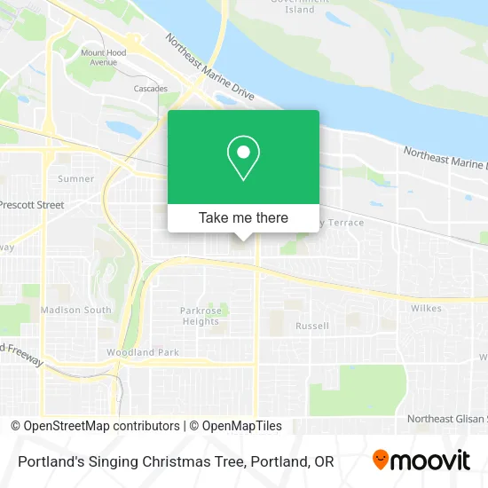 Portland's Singing Christmas Tree map