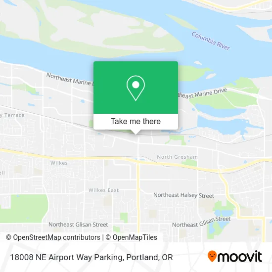 18008 NE Airport Way Parking map
