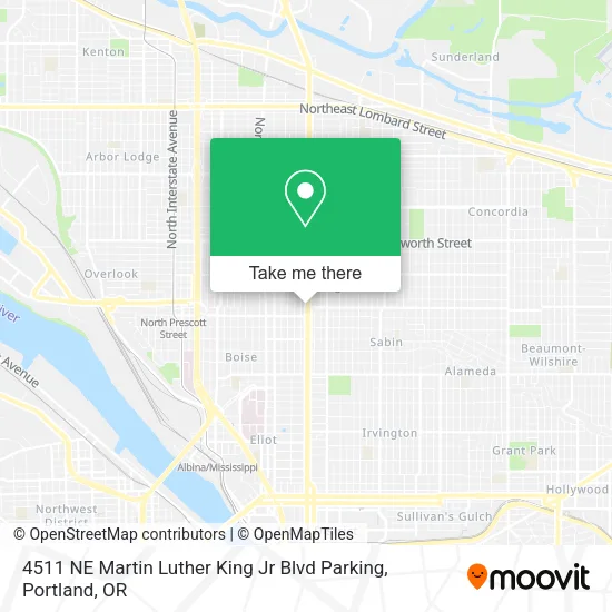 4511 NE Martin Luther King Jr Blvd Parking map