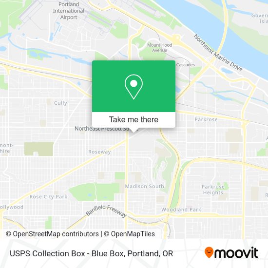 USPS Collection Box - Blue Box map