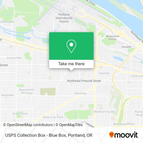 USPS Collection Box - Blue Box map