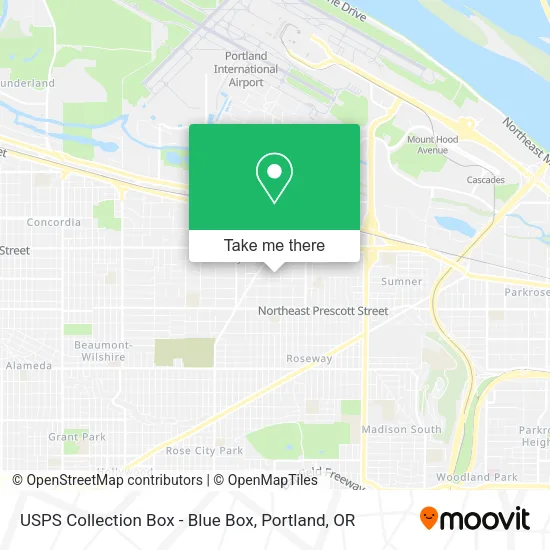 Mapa de USPS Collection Box - Blue Box