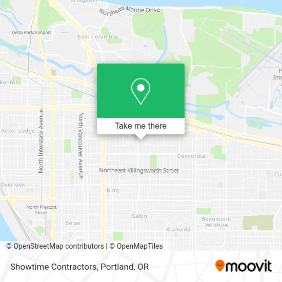 Showtime Contractors map
