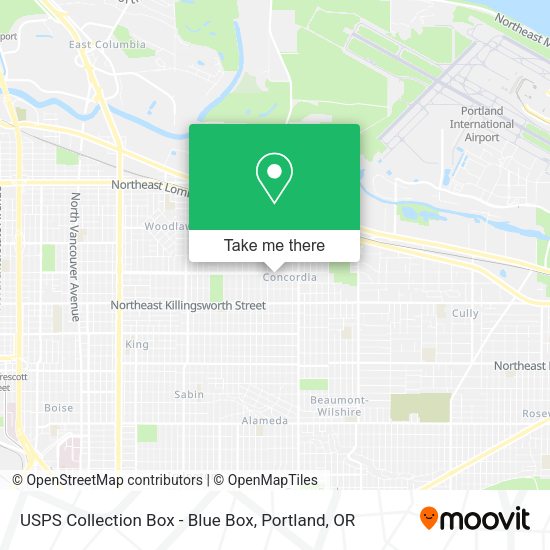 USPS Collection Box - Blue Box map
